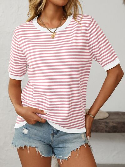 Mandy Collection | Women's Top with Moderate Stretch & Half Sleeve | Comfortable Knit Design for Everyday Wear