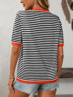Mandy Collection | Women's Top with Moderate Stretch & Half Sleeve | Comfortable Knit Design for Everyday Wear