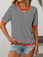 Mandy Collection | Women's Top with Moderate Stretch & Half Sleeve | Comfortable Knit Design for Everyday Wear