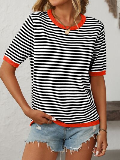 Mandy Collection | Women's Top with Moderate Stretch & Half Sleeve | Comfortable Knit Design for Everyday Wear