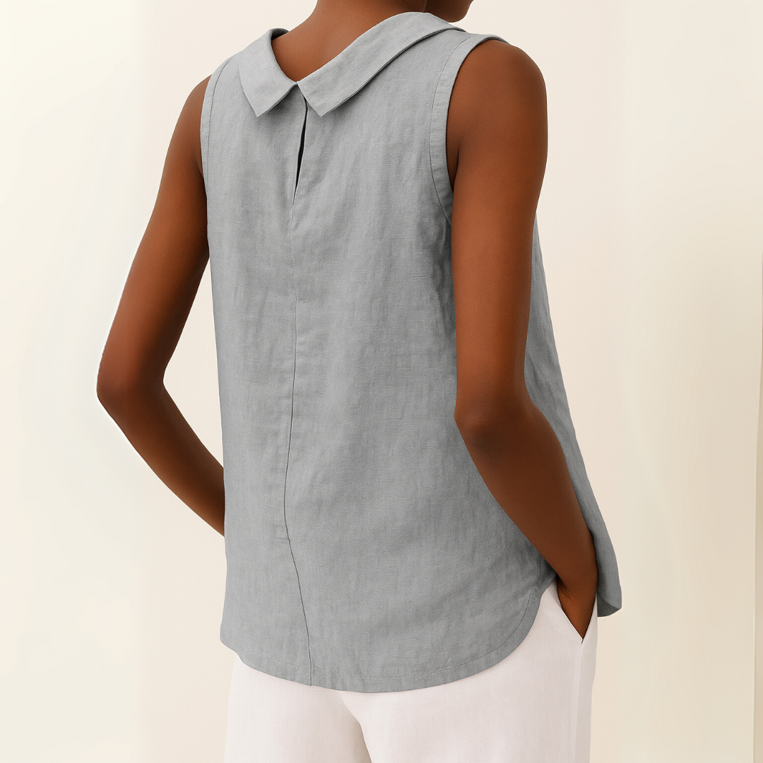 Maria Collection | Women's Tank Top with Flattering Roll Collar | Effortless Elegance for Summer Style