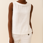 Maria Collection | Women's Tank Top with Flattering Roll Collar | Effortless Elegance for Summer Style