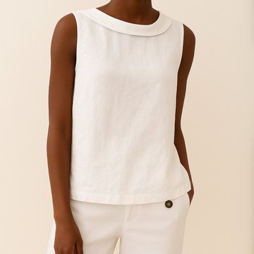 Maria Collection | Women's Tank Top with Flattering Roll Collar | Effortless Elegance for Summer Style