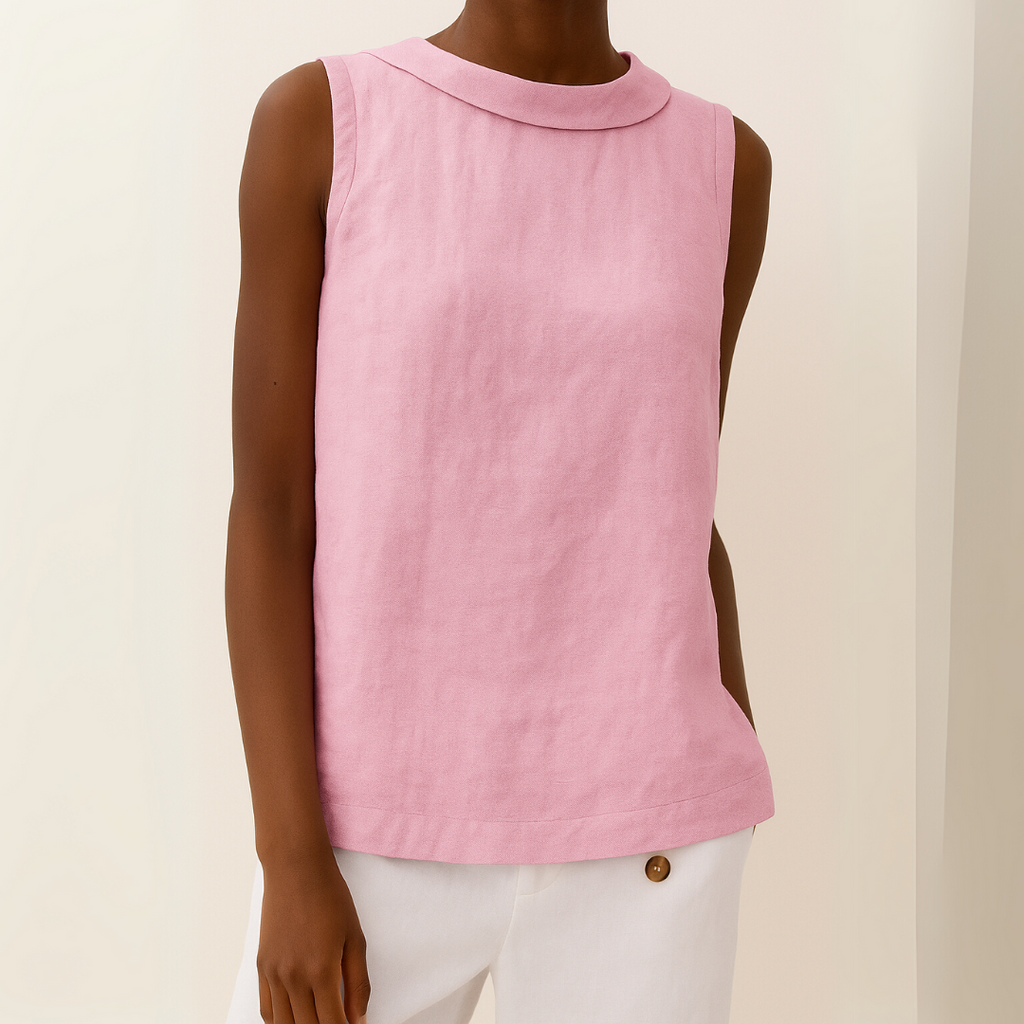 Maria Collection | Women's Tank Top with Flattering Roll Collar | Effortless Elegance for Summer Style
