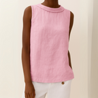 Maria Collection | Women's Tank Top with Flattering Roll Collar | Effortless Elegance for Summer Style