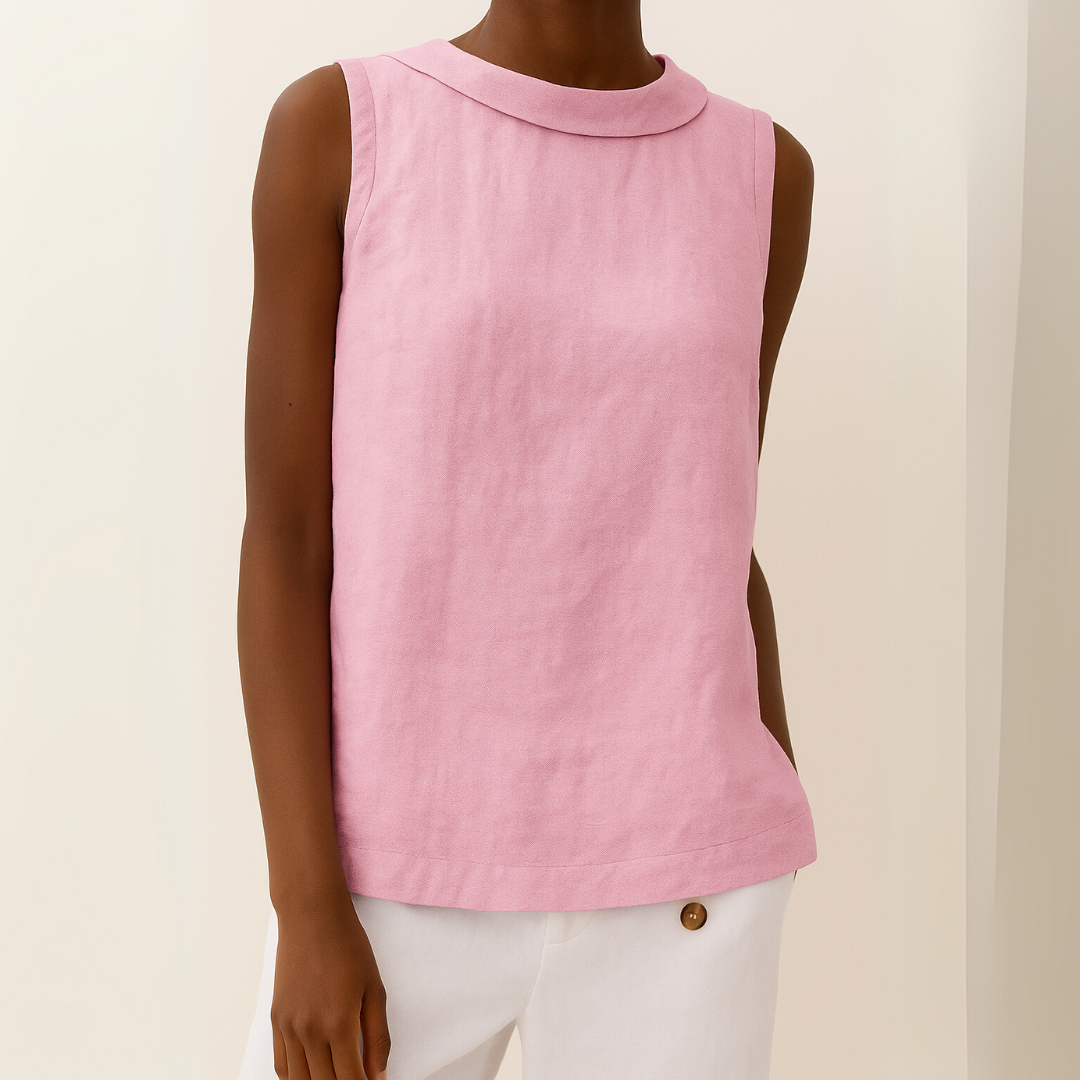 Maria Collection | Women's Tank Top with Flattering Roll Collar | Effortless Elegance for Summer Style