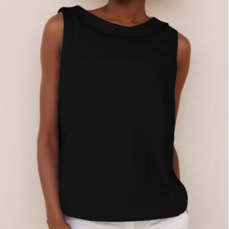 Maria Collection | Women's Tank Top with Flattering Roll Collar | Effortless Elegance for Summer Style