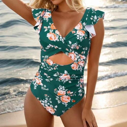 Maxine Collection | Black One Piece Swimsuit with Criss-Cross Design | Flattering Style for Confidence