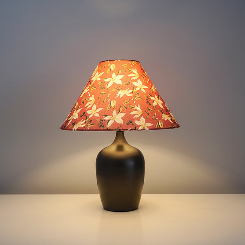 Meiping-Inspired Table Lamp with Linen Shade | Elegant Bedroom Lighting for Serene Spaces