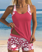 Melanie Collection | Women's Two-Piece Swimsuit with Adjustable Straps | Floral Design for All-Day Comfort