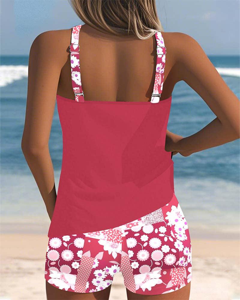 Melanie Collection | Women's Two-Piece Swimsuit with Adjustable Straps | Floral Design for All-Day Comfort