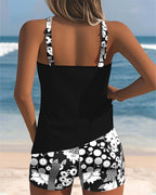 Melanie Collection | Women's Two-Piece Swimsuit with Adjustable Straps | Floral Design for All-Day Comfort