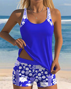 Melanie Collection | Women's Two-Piece Swimsuit with Adjustable Straps | Floral Design for All-Day Comfort