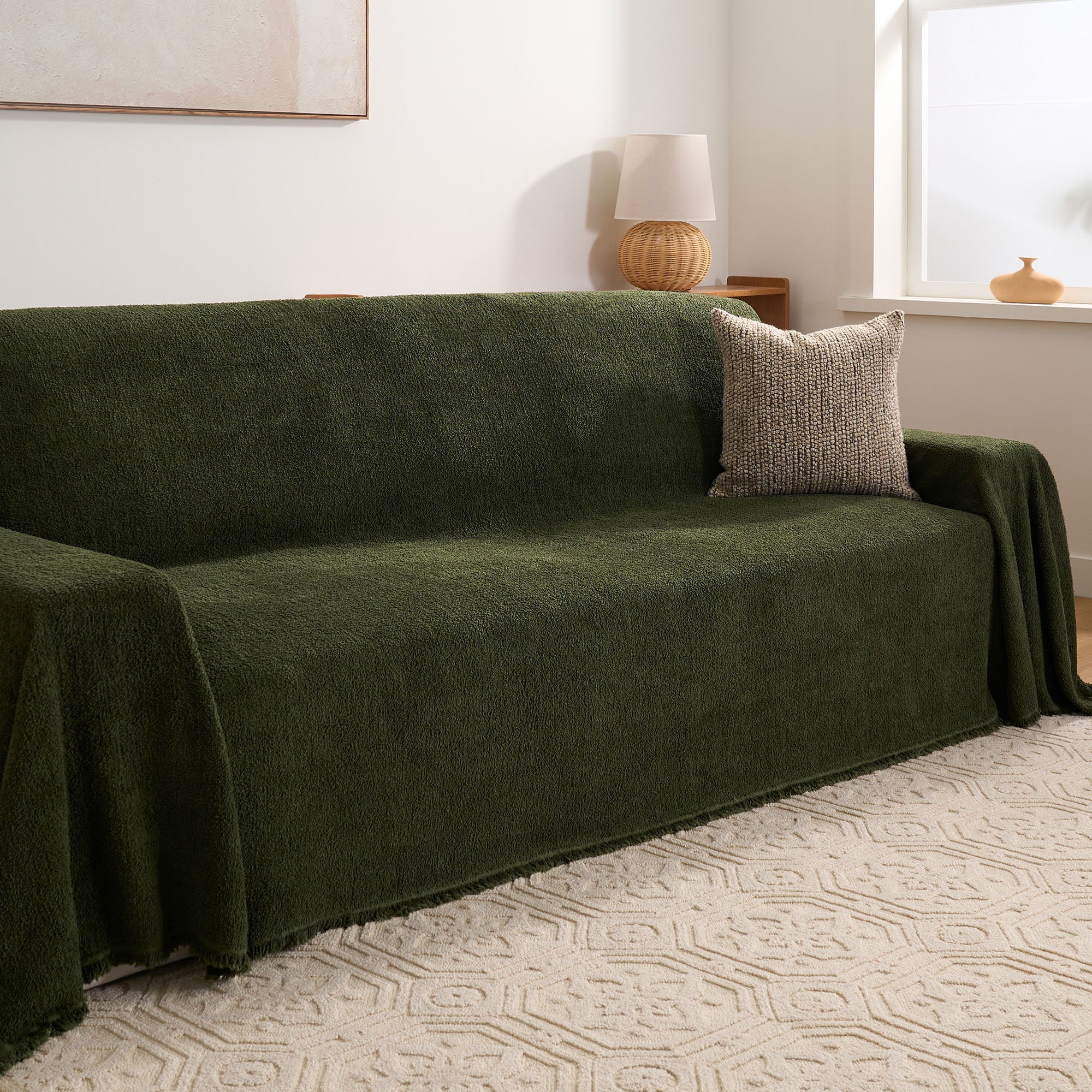 Soft Plush Waterproof Sofa Cover for Pet Friendly Protection