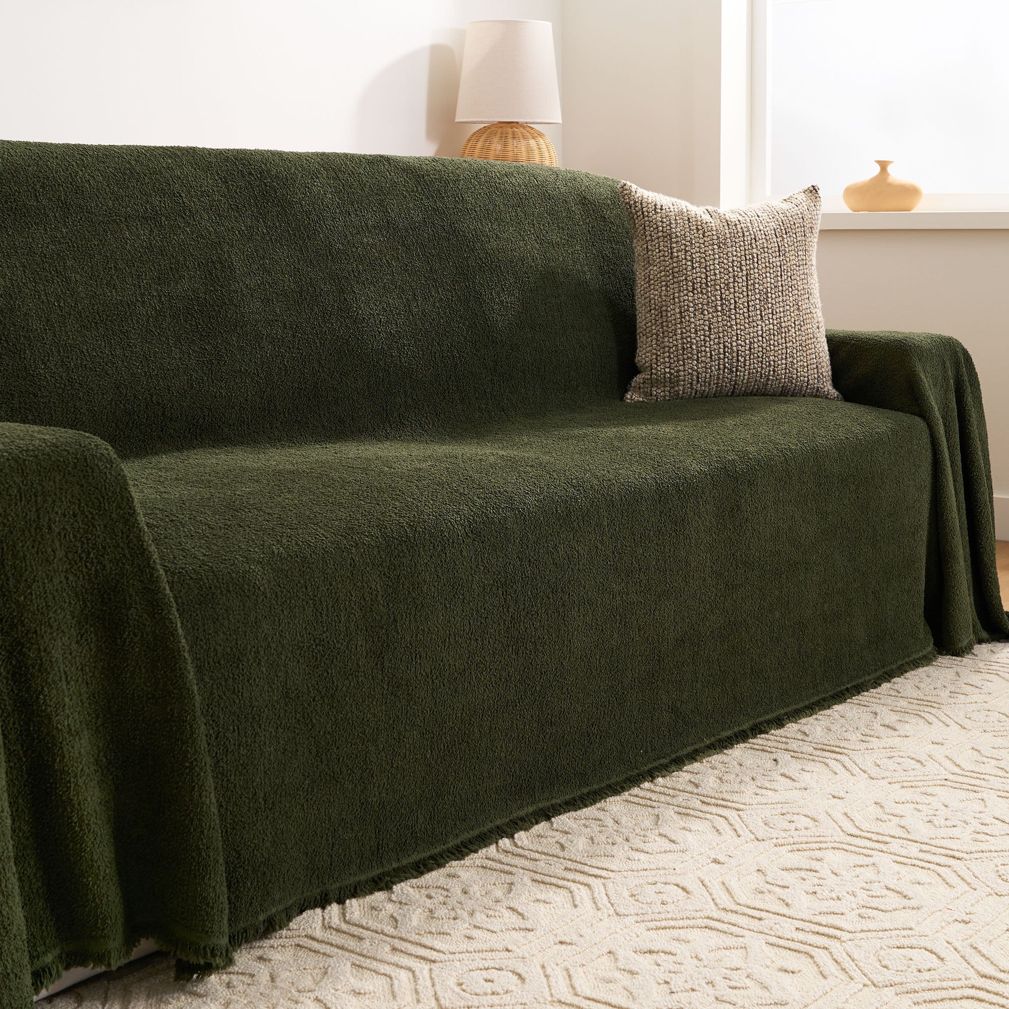 Soft Plush Waterproof Sofa Cover for Pet Friendly Protection