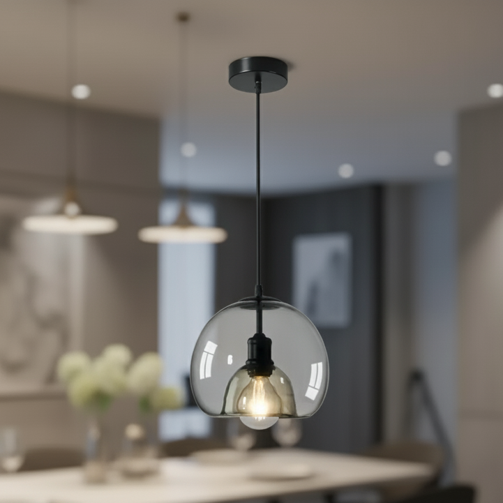 Minimalist Glass Pendant Light with Dimmable Feature | Elegant Kitchen Pendant Lighting for Modern Spaces