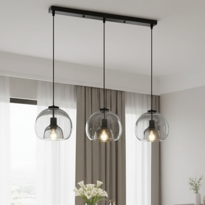 Minimalist Glass Pendant Light with Dimmable Feature | Elegant Kitchen Pendant Lighting for Modern Spaces