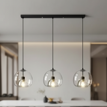 Minimalist Glass Pendant Light with Dimmable Feature | Elegant Kitchen Pendant Lighting for Modern Spaces