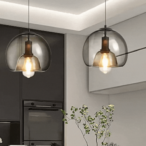 Minimalist Glass Pendant Light with Dimmable Feature | Elegant Kitchen Pendant Lighting for Modern Spaces