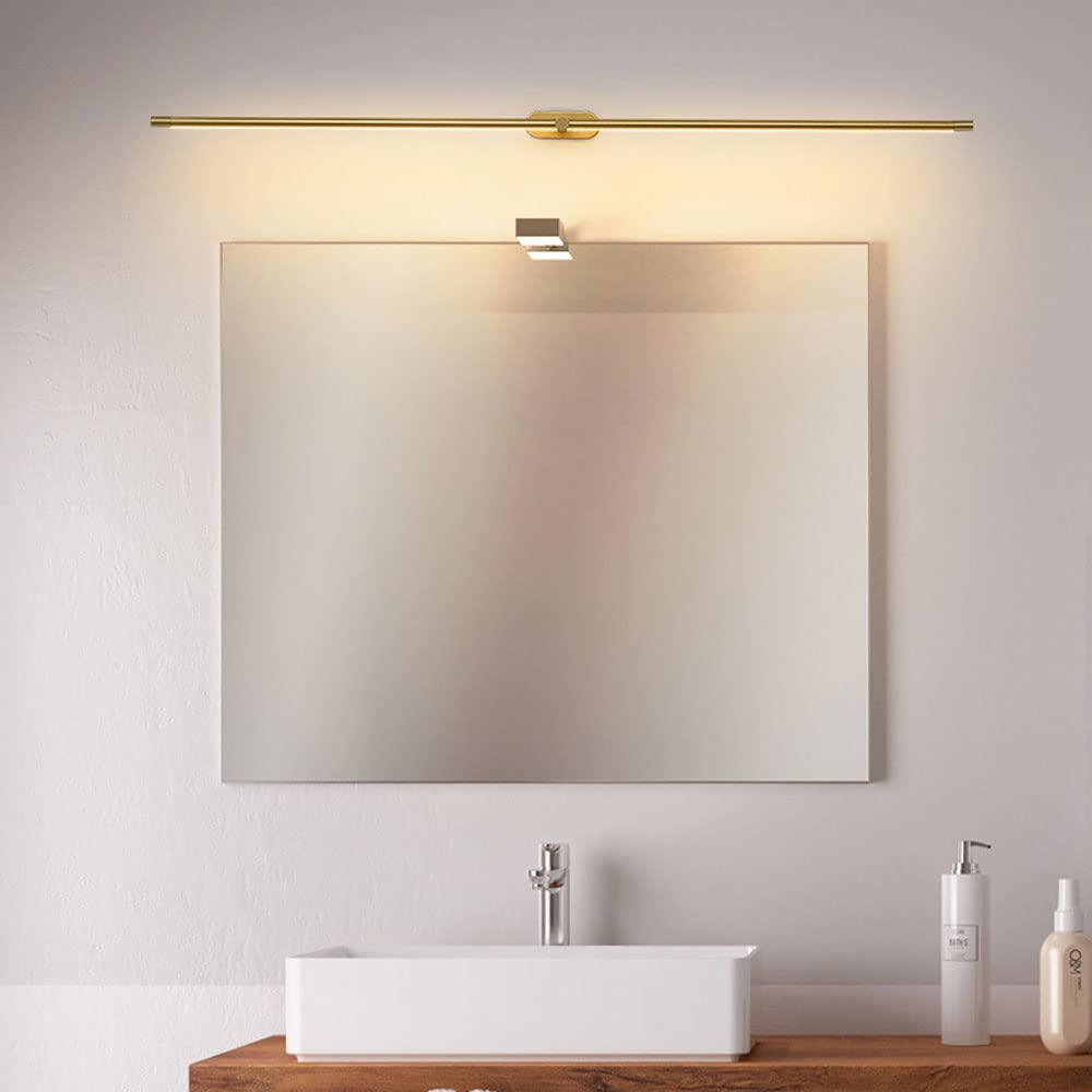 Linear Wall Sconce, LED Gold Accents, Aluminum, Black Gold, Modern