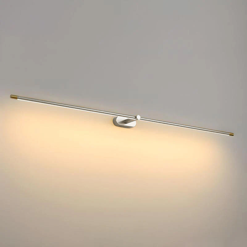Linear Wall Sconce, LED Gold Accents, Aluminum, Black Gold, Modern