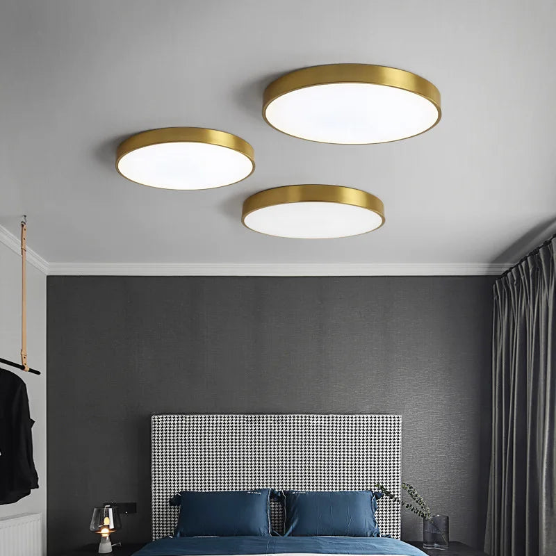 Minimalist | Flush Mount Ceiling Light with Three-Color Dimming | Energy-Efficient LED Illumination for Bedrooms and Studies