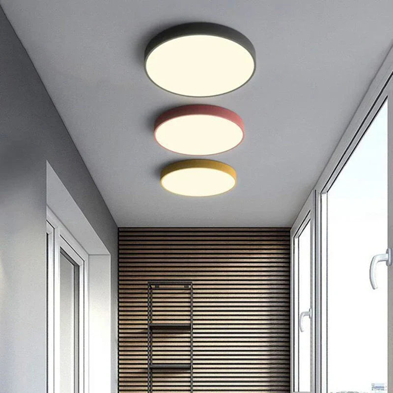 Minimalist | Flush Mount Ceiling Light with Three-Color Dimming | Energy-Efficient LED Illumination for Bedrooms and Studies