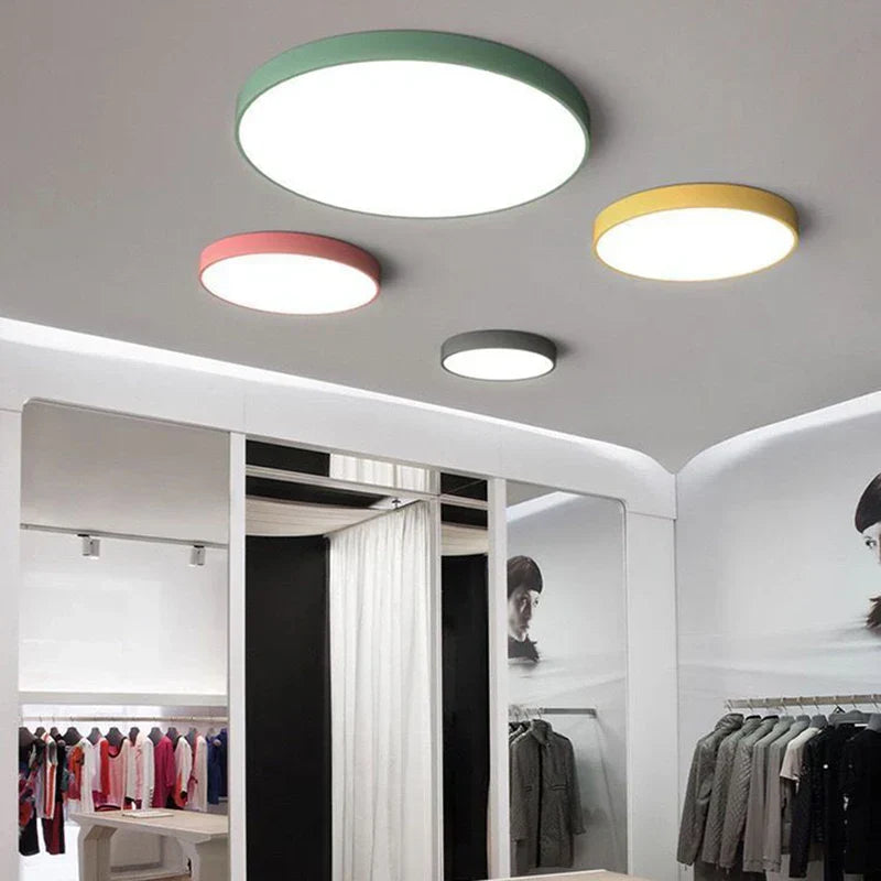 Minimalist | Flush Mount Ceiling Light with Three-Color Dimming | Energy-Efficient LED Illumination for Bedrooms and Studies