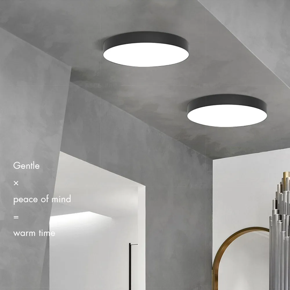 Minimalist | Flush Mount Ceiling Light with Three-Color Dimming | Energy-Efficient LED Illumination for Bedrooms and Studies