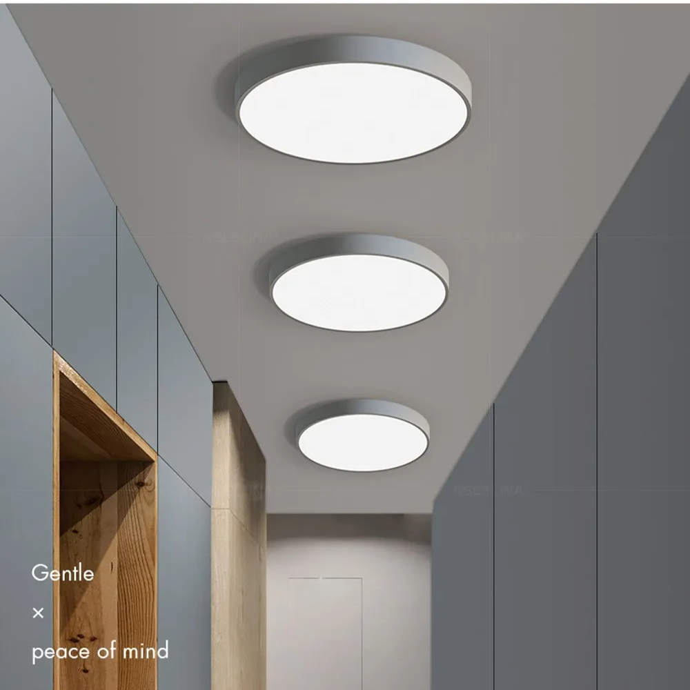 Minimalist | Flush Mount Ceiling Light with Three-Color Dimming | Energy-Efficient LED Illumination for Bedrooms and Studies