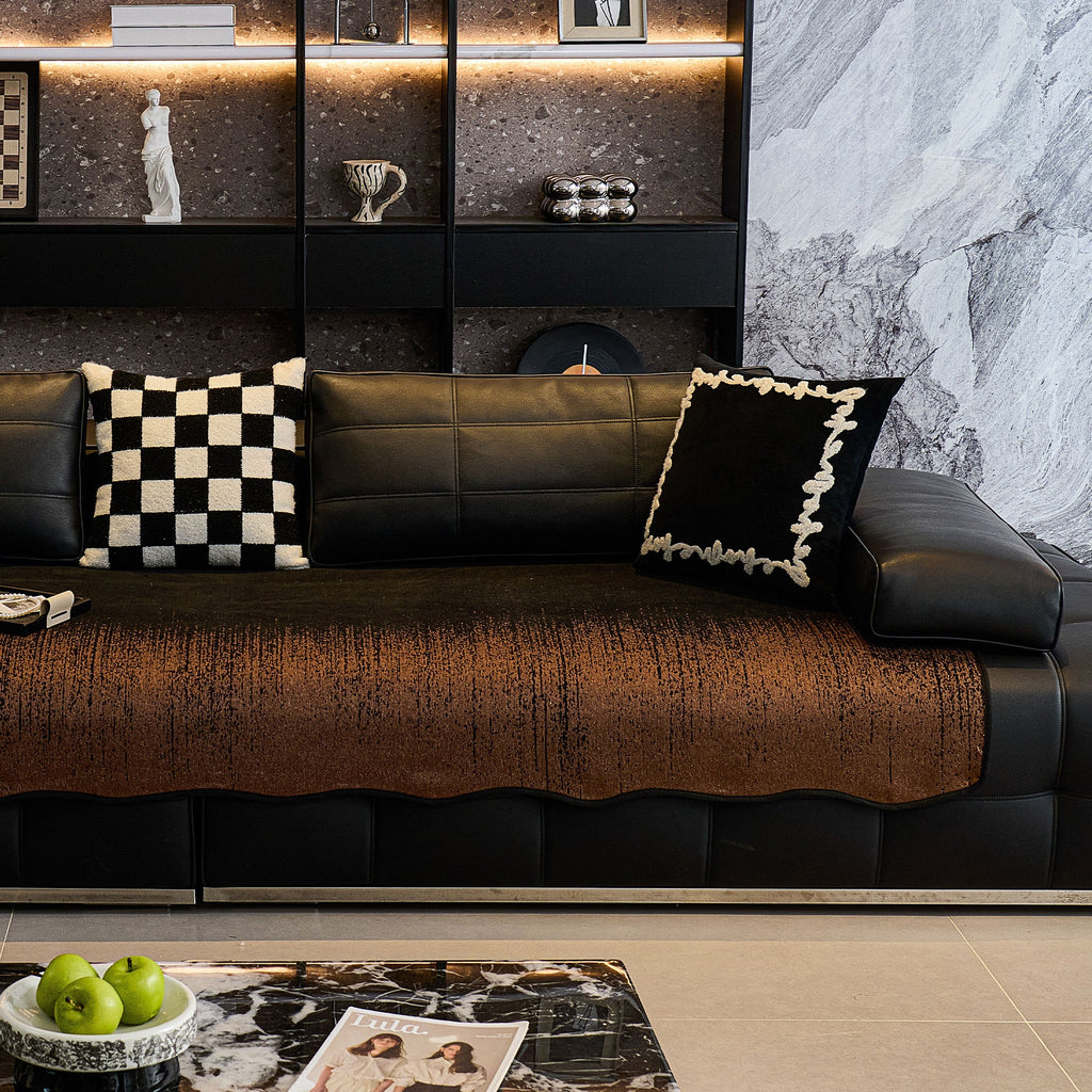 Ombre Chenille Non Slip Couch Cover for Modern Living Rooms