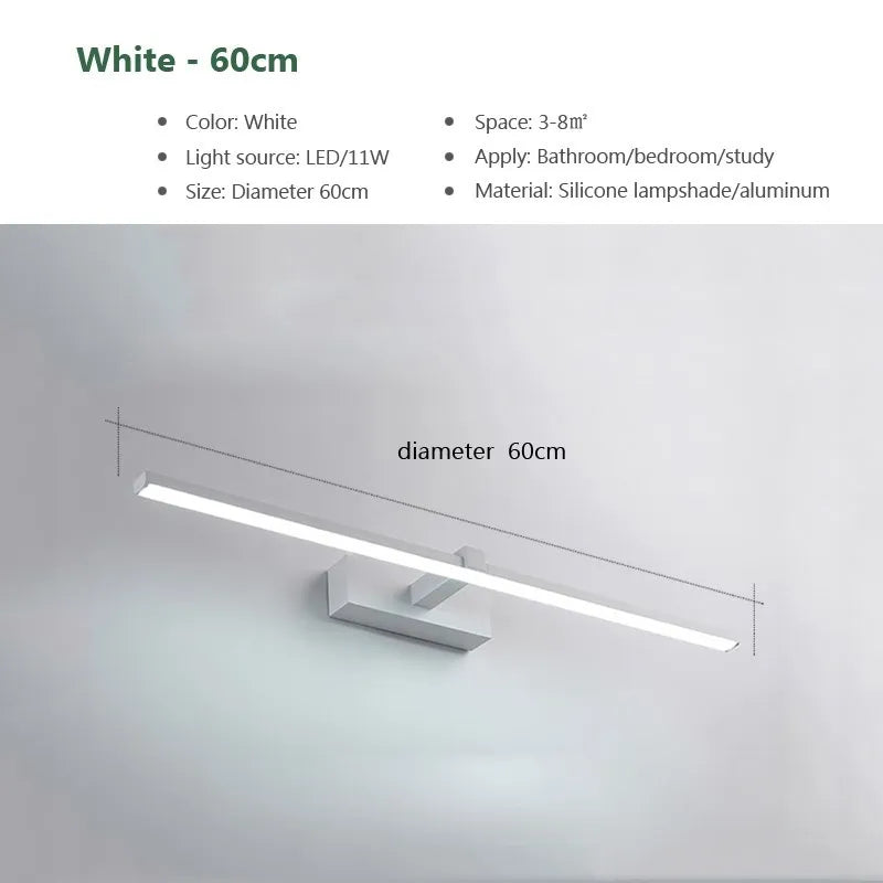Modern Acrylic Wall Lamp | Adjustable LED Lighting & Waterproof Design for Bathroom Sconces