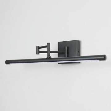 Modern Adjustable LED Vanity Light with Matte Black Finish for Bathroom Lighting