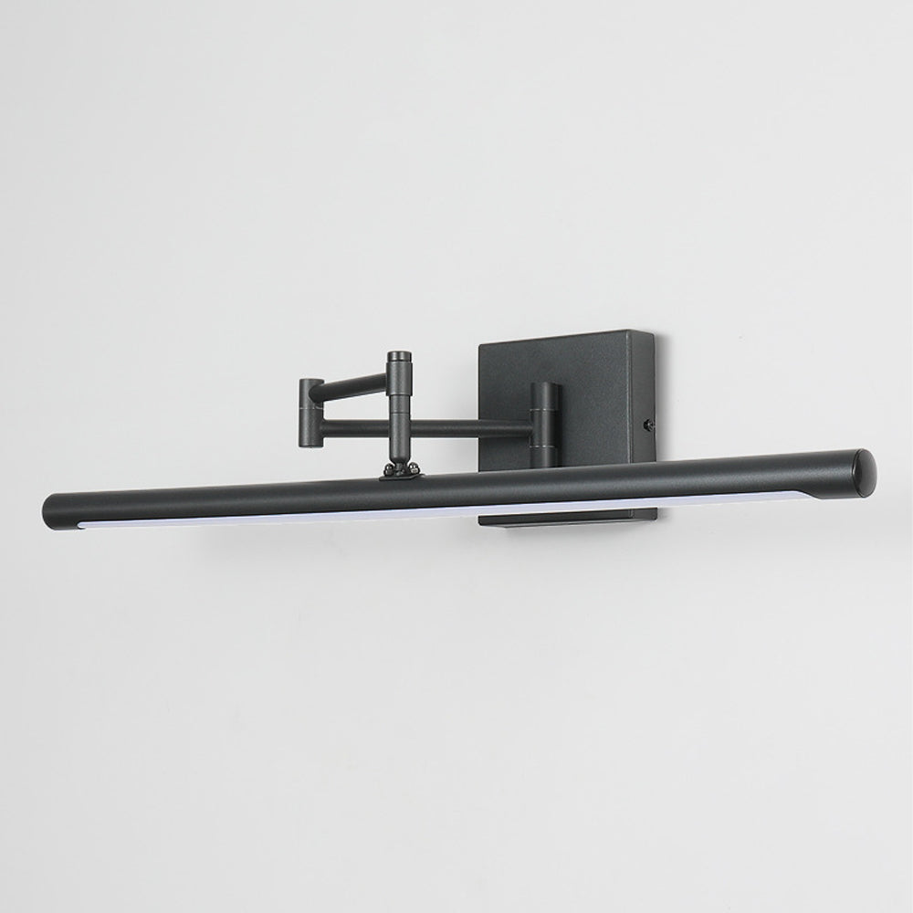 Modern Adjustable LED Vanity Light with Matte Black Finish for Bathroom Lighting