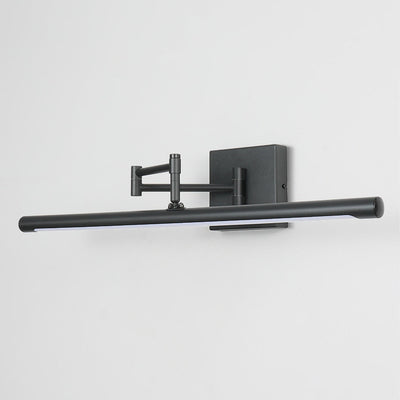 Swing Arm LED Vanity Light, Matte Black, Adjustable, Bathroom Mirror