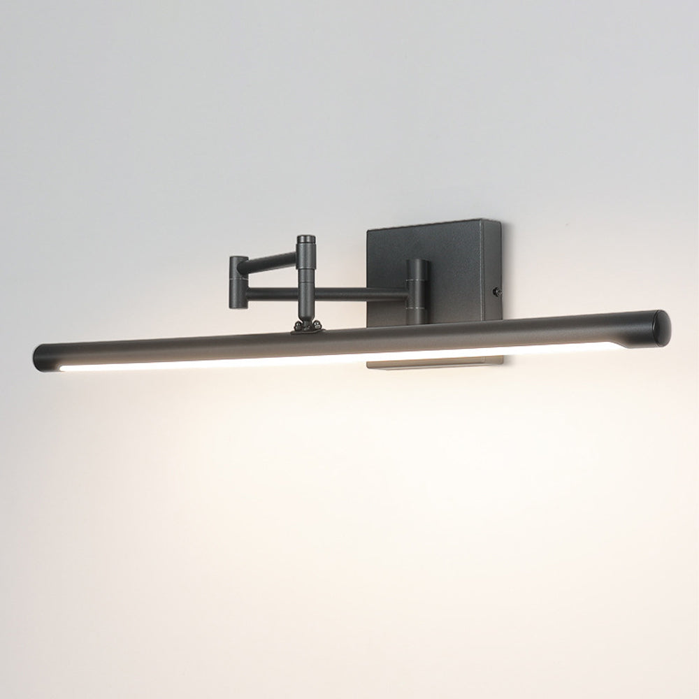 Modern Adjustable LED Vanity Light with Matte Black Finish for Bathroom Lighting