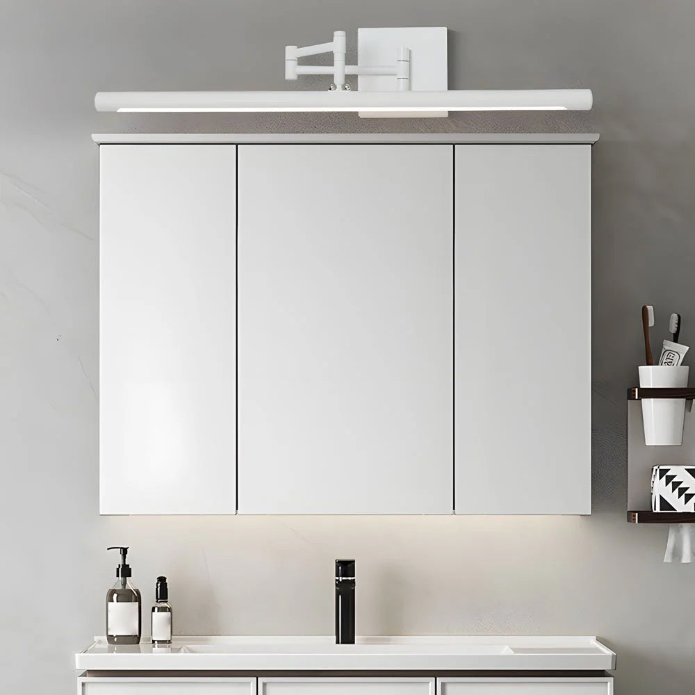 Modern Adjustable LED Vanity Light with Matte Black Finish for Bathroom Lighting