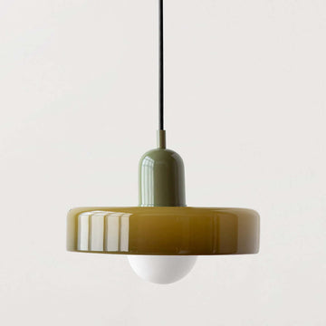 Modern Bauhaus | Glass Pendant Light with Adjustable Suspension | Stylish Kitchen Pendant Lighting for Vibrant Ambiance