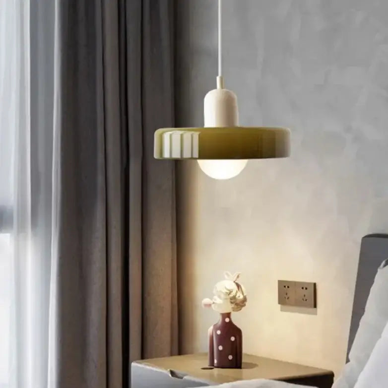 Modern Bauhaus | Glass Pendant Light with Adjustable Suspension | Stylish Kitchen Pendant Lighting for Vibrant Ambiance