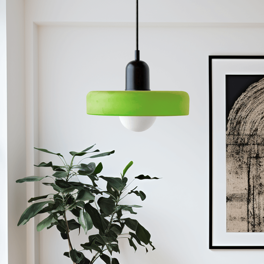 Modern Bauhaus | Glass Pendant Light with Adjustable Suspension | Stylish Kitchen Pendant Lighting for Vibrant Ambiance