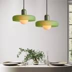 Modern Bauhaus | Glass Pendant Light with Adjustable Suspension | Stylish Kitchen Pendant Lighting for Vibrant Ambiance