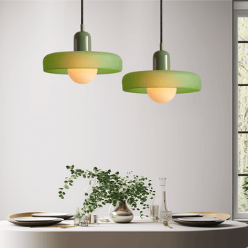 Modern Bauhaus | Glass Pendant Light with Adjustable Suspension | Stylish Kitchen Pendant Lighting for Vibrant Ambiance