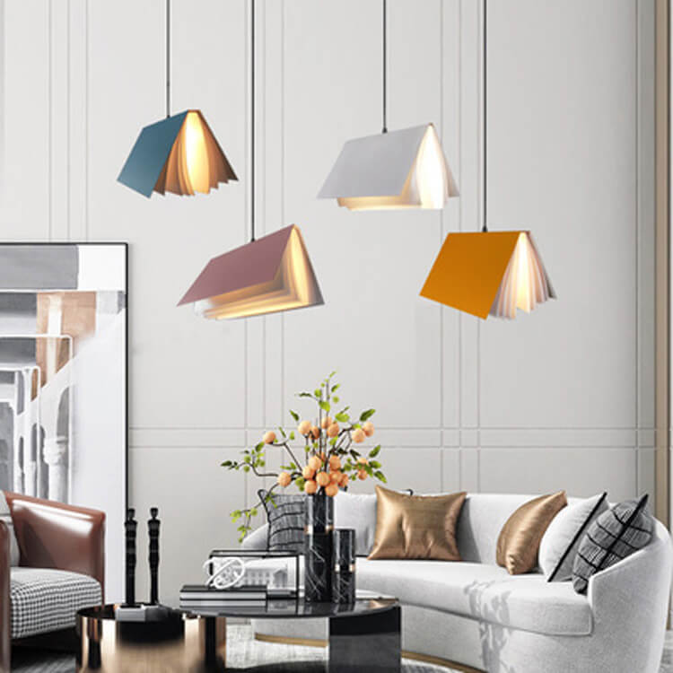 Modern Black Pendant Light with Adjustable Chain | Unique PVC Design for Living Room and Bedroom