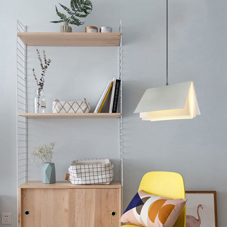 Modern Black Pendant Light with Adjustable Chain | Unique PVC Design for Living Room and Bedroom