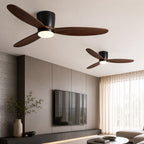 Modern Ceiling Fans with Lights | LED Flush Mount Design & 6-Speed DC Motor for Enhanced Airflow