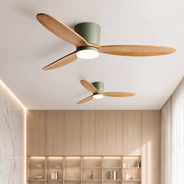 Modern Ceiling Fans with Lights | LED Flush Mount Design & 6-Speed DC Motor for Enhanced Airflow