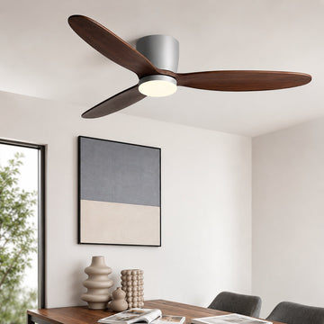 Modern Ceiling Fans with Lights | LED Flush Mount Design & 6-Speed DC Motor for Enhanced Airflow