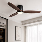 Modern Ceiling Fans with Lights | LED Flush Mount Design & 6-Speed DC Motor for Enhanced Airflow