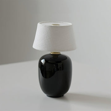 Modern Ceramic Bedside Lamp with Rechargeable Cordless Design | Elegant Nightstand Lighting for Cozy Bedrooms