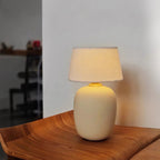 Modern Ceramic Bedside Lamp with Rechargeable Cordless Design | Elegant Nightstand Lighting for Cozy Bedrooms